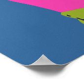 Roze Poetin Pop Kunstportret Poster (Hoek)