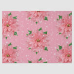 Roze Poinsettia Aangepaste feestdag kerstmis aanwe Tissuepapier<br><div class="desc">Roze Poinsettia Aangepaste feestdag kerstmis cadeaupapier</div>
