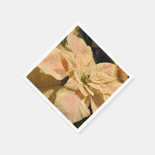 Roze Poinsettia Bloem Papieren Feestservetten Servet (Hoek)