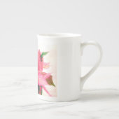 Roze Poinsettia Bone China Mok (Rechts)