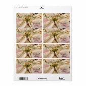 Roze Poinsettia Custom Name Christmas Gift Labels (Full Sheet)