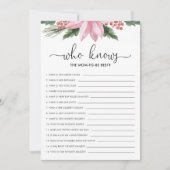 Roze Poinsettia die het Baby shower van mama kent Kaart (Voorkant)