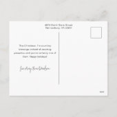  Roze Poinsettia & Holly 2-foto Feestdagenkaart (Achterkant)