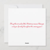 Roze Poinsettia Kerst Kaart (Achterkant)