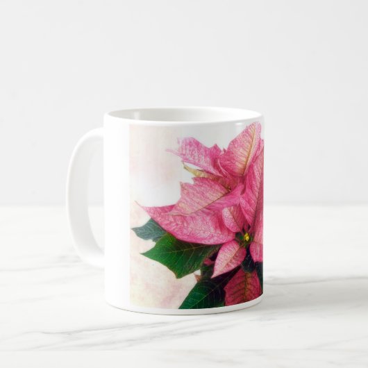 roze Poinsettia Mok (Voorkant links)