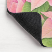 Roze Poinsettia Mousepad Muismat (Hoek)