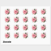 Roze Poinsettia Stickers (Vel)