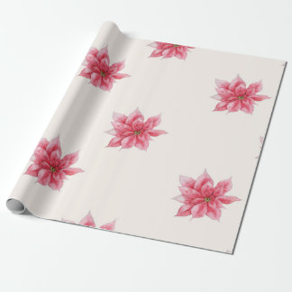 Roze Poinsettia Verpakkingspapier Cadeaupapier
