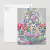 Roze Poinsettias Briefkaart (Voorkant / Achterkant)