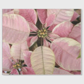 Roze Poinsettias Cadeaupapier (Vlak)