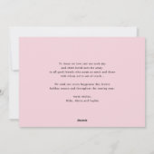 Roze Poinsettias Chalkboard Foto Prettige feestdag Feestdagenkaart (Achterkant)