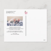 Roze Poinsettias Chalkboard Prettige feestdagen Fo (Achterkant)