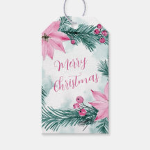 Roze Poinsettias Floral Christmas