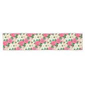 Roze Poinsettias Kerstmis Korte Tafelloper (Horizontaal)