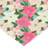 Roze Poinsettias Kerstmis Tafelkleed (Gekanteld)