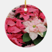 Roze Poinsettias Ornament (Achterkant)