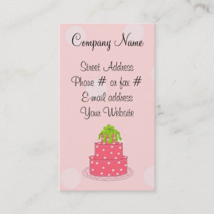 Roze poka Dot Cake Visitekaartje