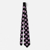 Roze poka Dot Double Sided Stropdas (Achterkant)