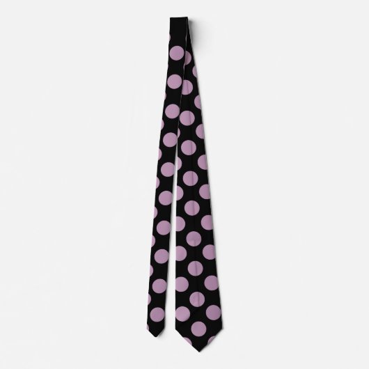 Roze poka Dot Double Sided Stropdas (Achterkant)