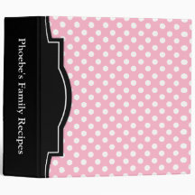 Roze poka Dot gepersonaliseerd 2-inch Recipe Multo