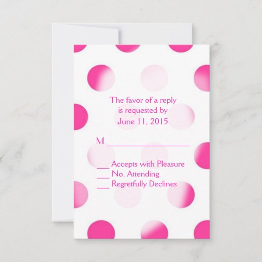 Roze poka Dot RSVP (Voorkant)