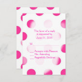 Roze poka Dot RSVP (Voorkant / Achterkant)