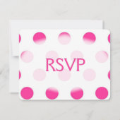 Roze poka Dot RSVP met Entree Choice (Achterkant)