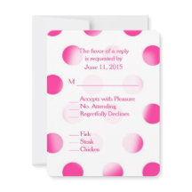 Roze poka Dot RSVP met Entree Choice