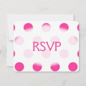 Roze poka Dot RSVP met Entree Choice Kaartje (Achterkant)