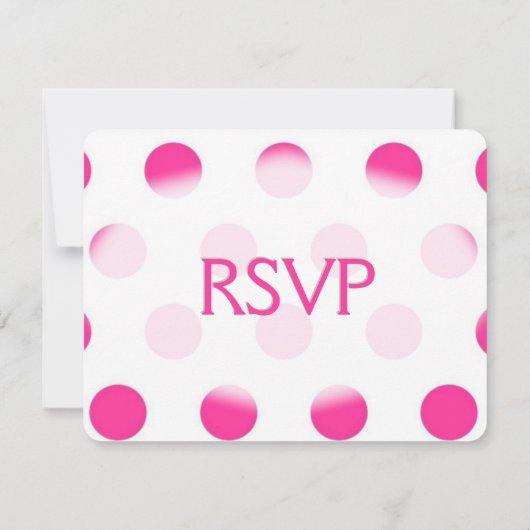 Roze poka Dot RSVP met Entree Choice Kaartje (Achterkant)