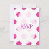 Roze poka Dot RSVP met Entree Choice Kaartje (Achterkant)