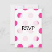 Roze poka Dot RSVP met Entree Choices Kaartje (Achterkant)
