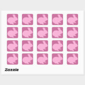 Roze poka Dot Silhouette Easter Bunny Stickers (Vel)