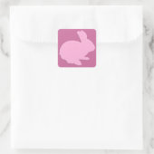 Roze poka Dot Silhouette Easter Bunny Stickers (Tas)