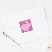 Roze poka Dot Silhouette Easter Bunny Stickers (Envelop)