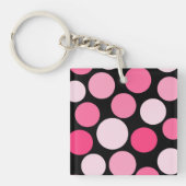 Roze poka Dot Two Sleutelhanger (voorkant)