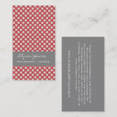Roze poka Dots Achtergrond Visitekaartjes (Voorkant / Achterkant)