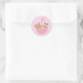 Roze poka Dots Baby of Vrijgezellenfeest Stickers (Tas)