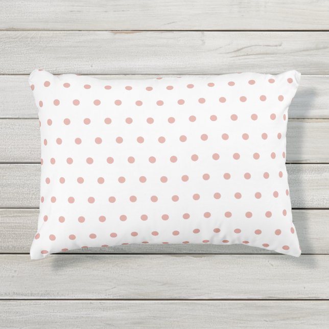 Roze poka Dots Buitenkussen (Voorkant)