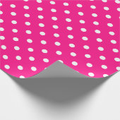Roze poka Dots Cadeaupapier (Hoek)