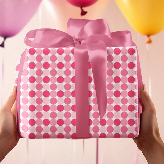 Roze poka Dots Cadeaupapier