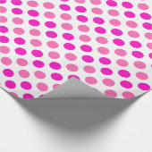 Roze poka Dots Cadeaupapier (Hoek)