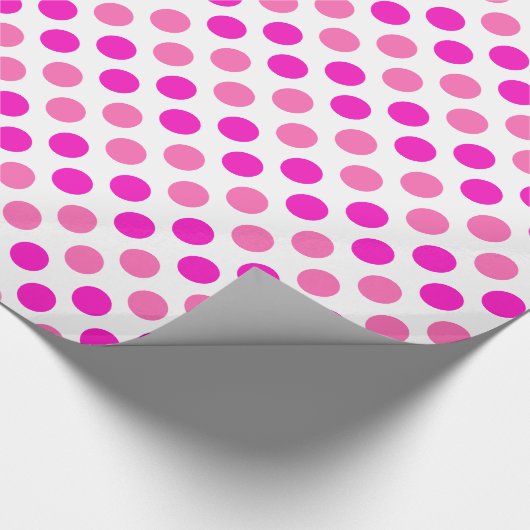 Roze poka Dots Cadeaupapier (Hoek)