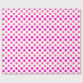 Roze poka Dots Cadeaupapier (Vlak)