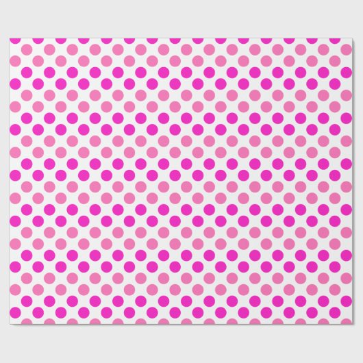 Roze poka Dots Cadeaupapier (Vlak)