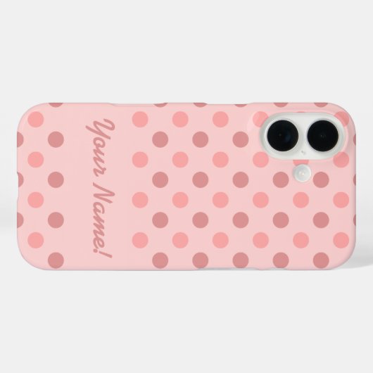 Roze poka Dots Case-Mate iPhone Case (Achterkant (horizontaal))