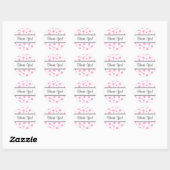 Roze poka Dots Dank je Ronde Sticker (Vel)