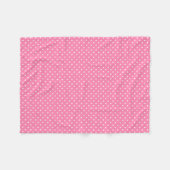 Roze poka Dots Fleece Blanket Deken (Voorkant (Horizontaal))