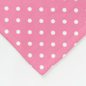 Roze poka Dots Fleece Blanket Deken (Hoek)