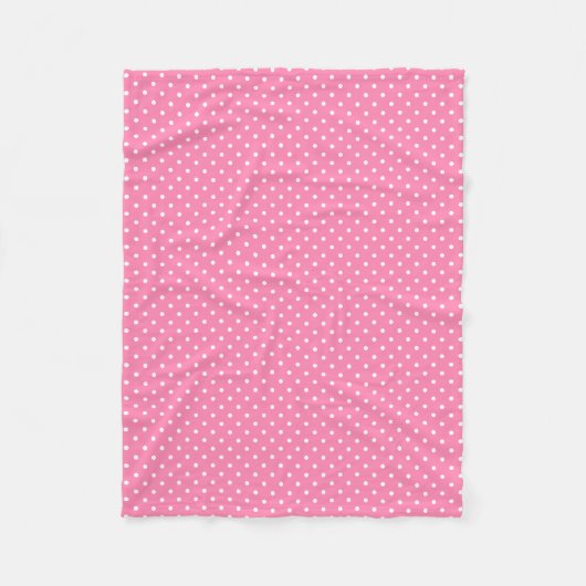 Roze poka Dots Fleece Blanket Deken (Voorkant)